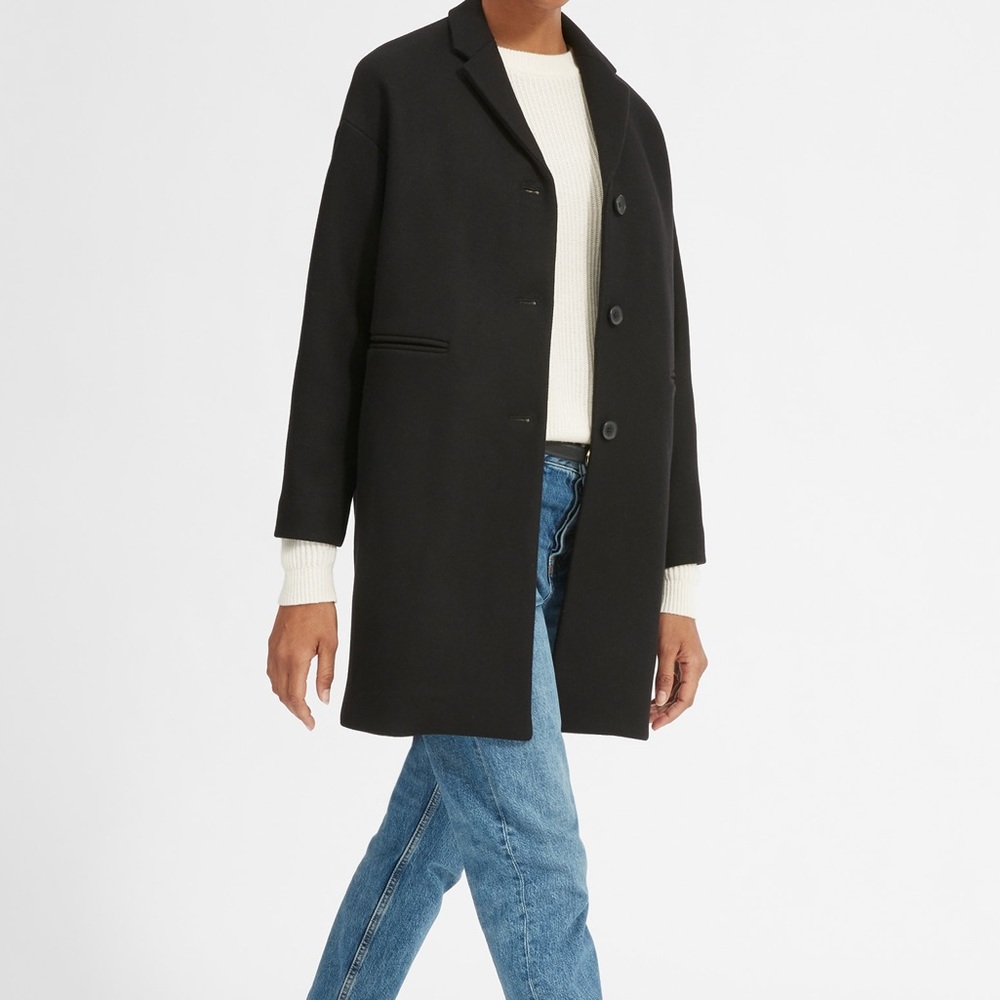 Everlane The Cocoon Coat in Black
